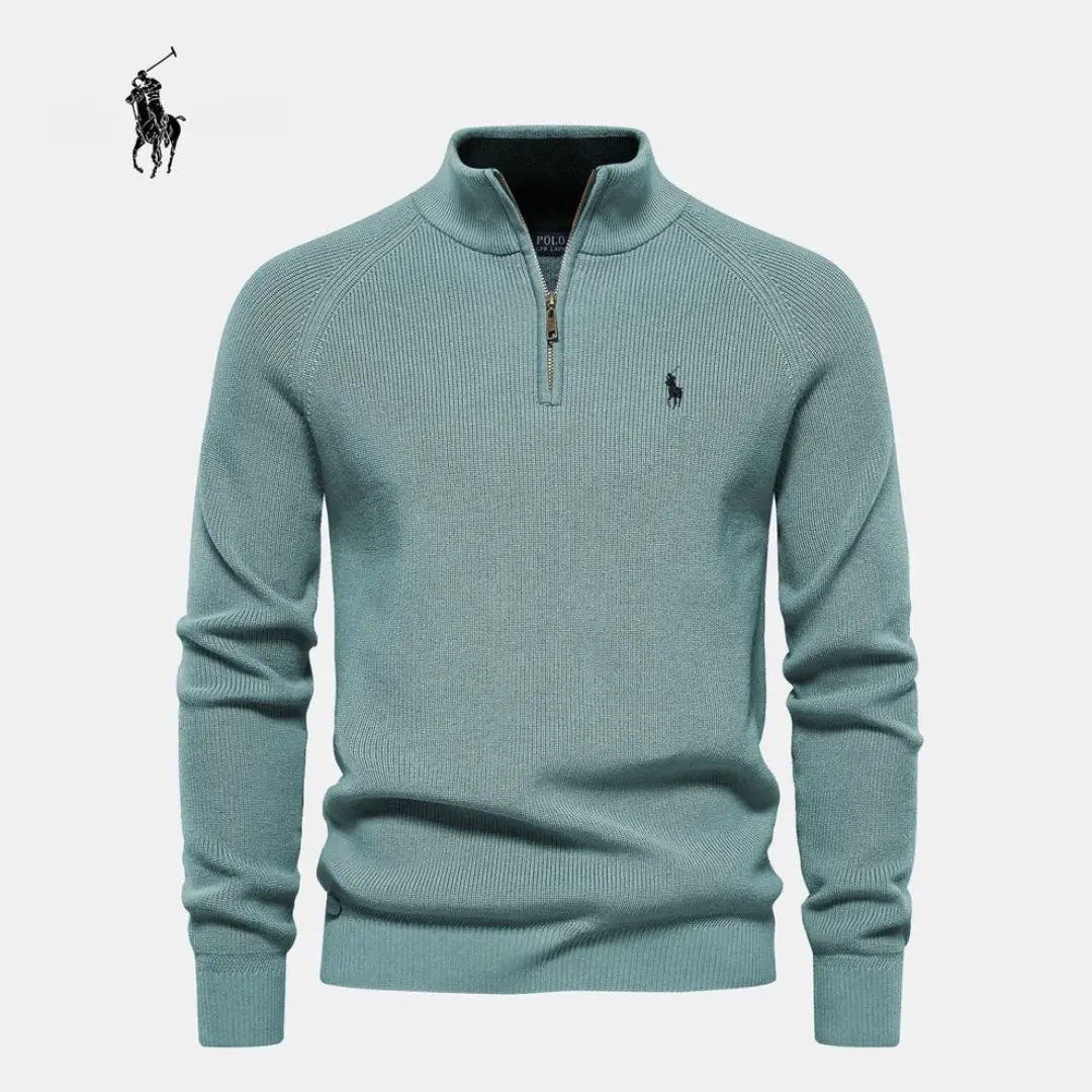 Rippstrick Half-Zip Pullover