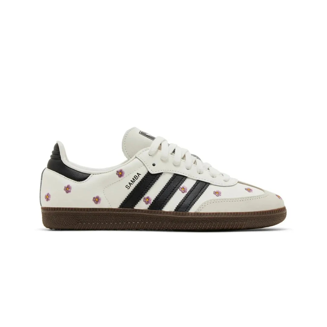 Adidas Samba OG White Floral Embroidery Gum