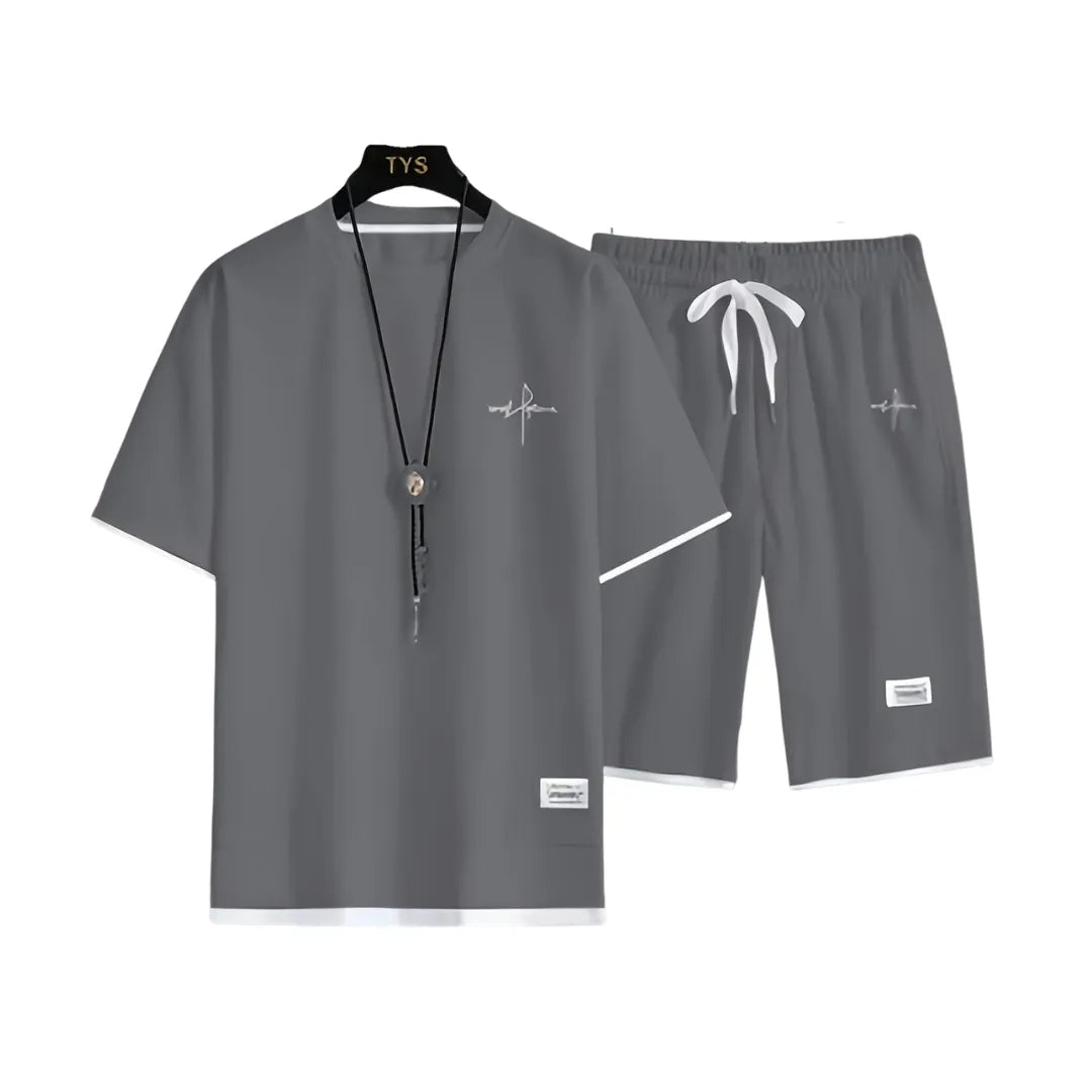 Herren Sommer-Set mit Print und T-Shirt & Shorts