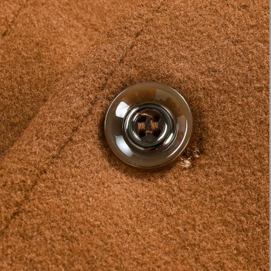 Tweed-Wintermantel für Herren mit doppeltem Kragen